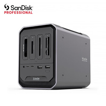 闪迪（SanDisk）PRO-Dock 4读卡器扩展坞 八合一高速多功能读卡器SD卡CF/TF卡MS多合一转化器扩展坞 