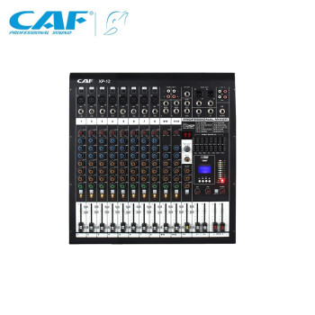 CAF卡福XP-12调台音 四通道功放二分频全音域专业音箱数字处理器话筒影音套装