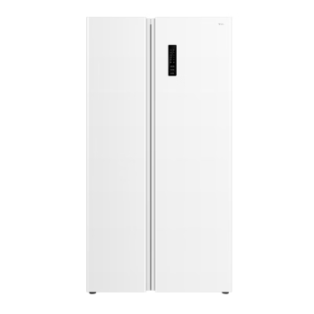 TCL 455升V7对开双开门超薄大容量白色冰箱59.5cm超薄可嵌入风冷无霜一级能效家用电冰箱R455V7-S