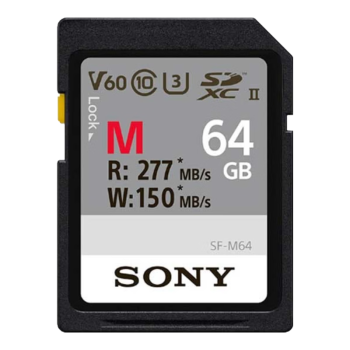 索尼（SONY）SF-M64/T2 CN（64G SD）内存卡 UHS-II型微单存储卡 277M/s V60 相机 摄像机高速储存卡