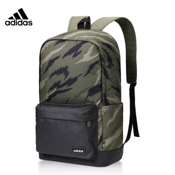 阿迪达斯 （adidas）双肩包男背包大容量旅行包书包休闲运动包训练包电脑包 迷彩绿