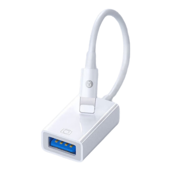 毕亚兹 苹果otg转接头支持Lightning转USB转换器iPhone平板iPad手机读卡器 【U盘相机鼠标】A51
