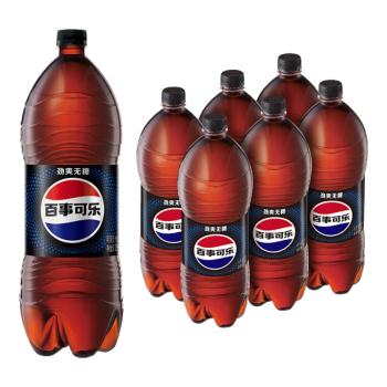 百事可乐 无糖 Pepsi  碳酸饮料 汽水可乐 大瓶装 2L*6瓶 整箱 百事出品