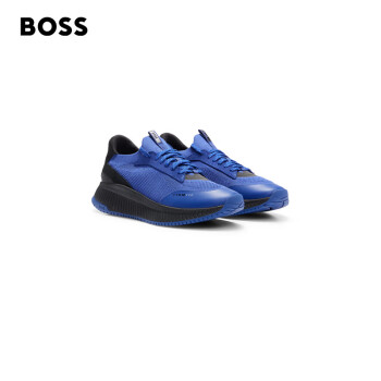 BOSS【礼物】男士针织鞋面和鱼骨鞋底套袜运动鞋 461-蓝色 40 