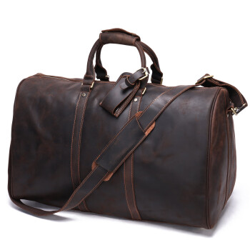 玛轮特travel bag手工复古大容量旅行包手提包旅行袋 9017深咖55cm1个
