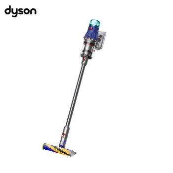 戴森（DYSON）手持V12 Detect Slim Fluffy手持吸尘器蓝镍色 1+5款吸头配件组合无绳轻量升级两倍光学探测范围