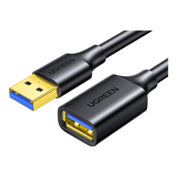 绿联（UGREEN）USB3.0延长线公对母数据连接线电视电脑主机延长硬盘U盘鼠标键盘打印机扩展线充电加长转接线1.5米