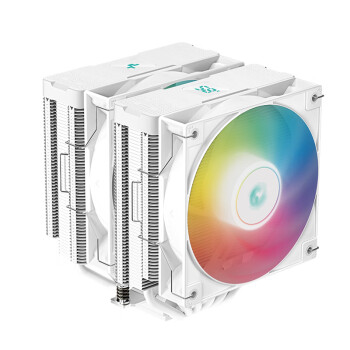 九州风神（DEEPCOOL）大霜塔ARGB数显版CPU散热器白色（可视化温度感知/超频260W/ARGB低噪风扇/附带硅脂）