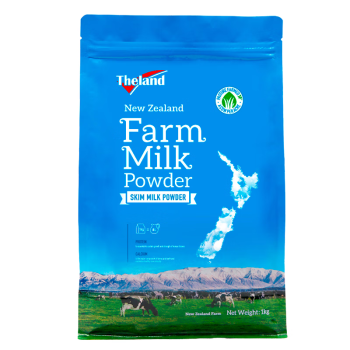 纽仕兰（Theland）牧场脱脂奶粉高蛋白高钙1kg袋  学生成人中老年 早餐 新西兰进口