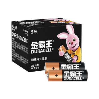 金霸王(Duracell) 5号碱性电池28粒装 适用博朗耳温枪/儿童玩具/鼠标/电子门锁/血糖仪/体重称等