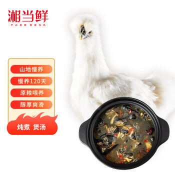 湘当鲜乌鸡900g 冷冻整鸡 120天以上 十全乌骨鸡 月子鸡汤食材