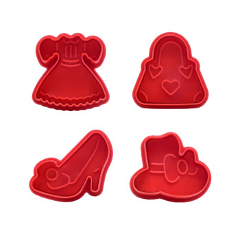 畅宝森按压式饼干装饰造型塑料模具红色女孩弹簧模/件 5件起售BC02