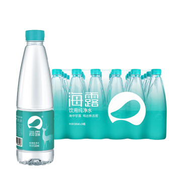 海露饮用纯净水 520ml*24瓶 膜包装口感绵密含小分子