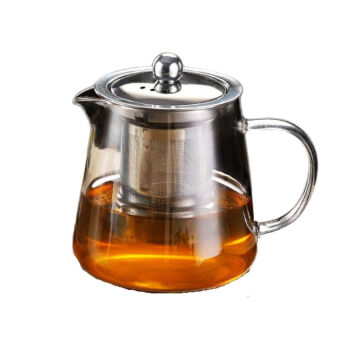 谦星 玻璃泡茶壶茶水分离杯煮茶器茶具 单壶550ml三角壶 2个