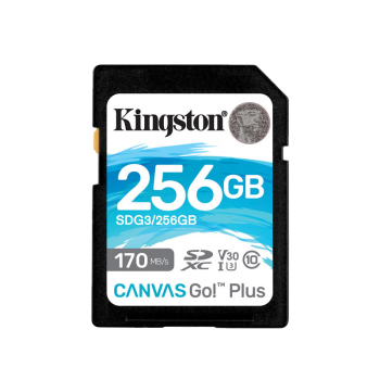 金士顿（Kingston）256GB SD存储卡 U3 V30 相机内存卡 高速sd卡大卡 4K超高清拍摄 读速170MB/s 写速90MB/s
