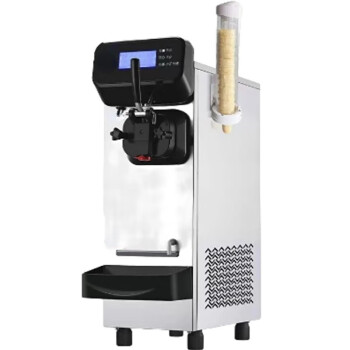 苏勒   冰淇淋机商用 小型全自动冰激凌机器 单头台式圣代甜筒雪糕机   台式单头5 屏膨化