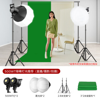 贝阳(beiyang)500WT直播补光灯LED摄影灯专业直播间灯光设备套装视频拍摄摄像打光灯拍照柔光球形美颜常亮灯