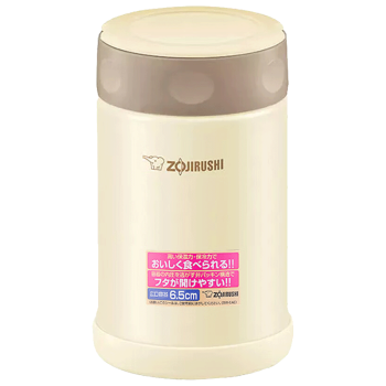 象印（ZOJIRUSHI）进口焖烧杯 焖烧壶不锈钢真空保温便当盒SW-EAE50-CC-奶白色500ML