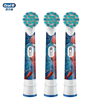 欧乐B（Oral-B）蜘蛛侠款EB10s-3K 儿童电动牙刷头3支装迷你软毛刷头（图案包装随机发）