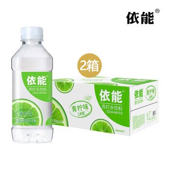 依能 苏打水【350ml*24瓶】*2 青柠味 无糖无汽 弱碱水 整箱装03.019