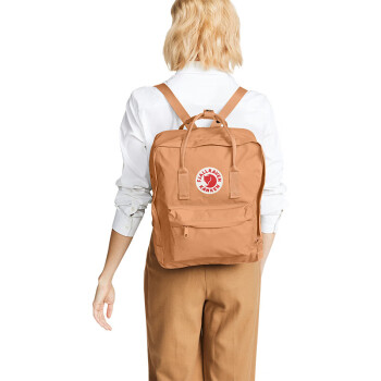 FJALLRAVEN北极狐双肩包休闲大容量背包男女书包高中生23510-241桃沙色16L 