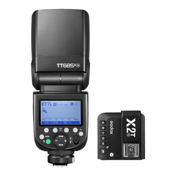 神牛（Godox）TT685IIN二代升级机顶闪光灯高速同步TTL自动闪光便携口袋外拍热靴灯【TT685IIN+X2N尼康版】