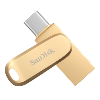 闪迪（SanDisk）128GB Type-C USB3.2 手机U盘DDC4金色 读速高达400MB/s 手机电脑两用 金属双接口大容量加密优盘