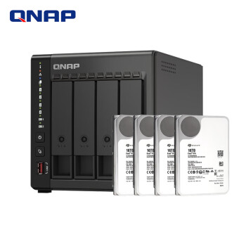 威联通（QNAP）TS-466C 宇宙魔方 旗舰版 四盘位8G内存四核心奔腾银牌处理器网络存储服务器（含硬盘16T*4）