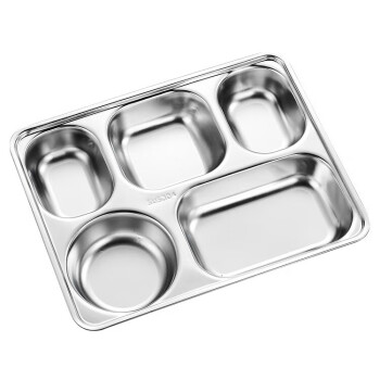 厨方案304不锈钢餐盘饭盒 4格加深加厚分格快餐盘学生餐盒