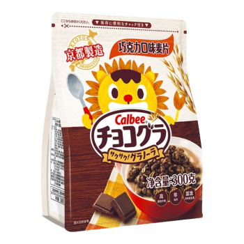 卡乐比 即食燕麦片 儿童营养早餐水果麦片 巧克力味300克 日本进口