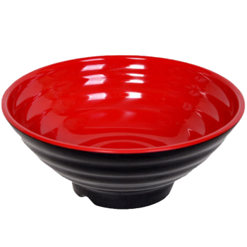 今万福 商用密胺面碗大汤碗8.5英寸加厚 麻辣烫拉面米粉碗1个装黑红双色