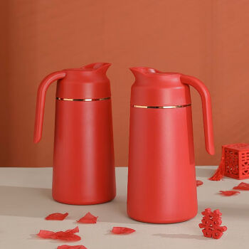 求巧保温壶家用结婚水壶陪嫁红色暖水壶暖瓶保温热水壶家用大容量