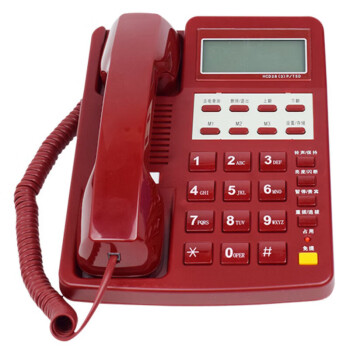 侬有财HCD28(3)P/TSD主叫号码显示数码电话机（统型）红色