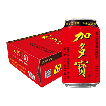 加多宝凉茶植物饮料 茶饮料 310ml*24罐 (新老包装随机发货)