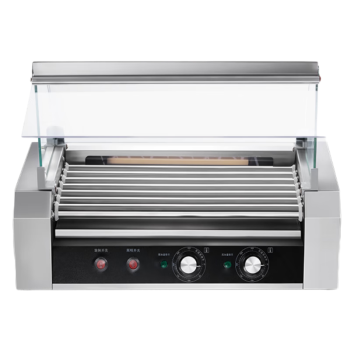 QKEJ   烤肠机商用小型全自动秘制烤香肠机迷你烤火腿热狗机   304管|7管|拆卸式玻璃|双温控|