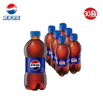 百事可乐 原味可乐 汽水 碳酸饮料 便携小瓶装【300mL*6瓶*5件】塑膜装