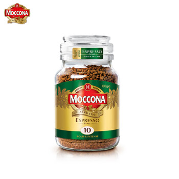 摩可纳 Moccona 进口纯咖啡粉 意式浓缩冻干速溶黑咖啡 100g