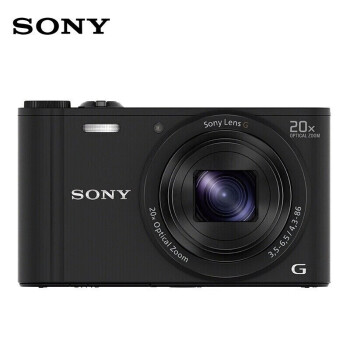 索尼便携数码相机/照相机/卡片机 黑色(约1820万有效像素 20倍光学变焦 Wi-Fi遥控)DSC-WX350