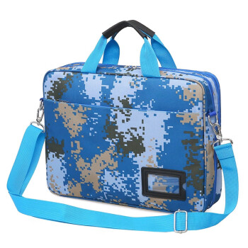 斯莫尔830海洋蓝 男电脑包手提包 单肩斜跨包手提袋迷彩公文包文件袋