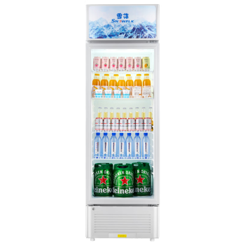 雪花 SNOWFLK冷藏展示柜商用大容量饮料柜保鲜柜超市玻璃门单门立式啤酒柜  
