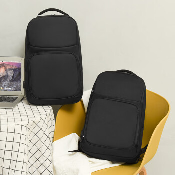 富力狮商务双肩电脑包多功能大容量笔记本包旅行包FL8839黑15.6英寸
