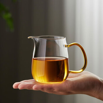 绿昌明玻璃公道杯加厚耐高温茶具分茶器带把手匀杯办公家用茶具配件公杯