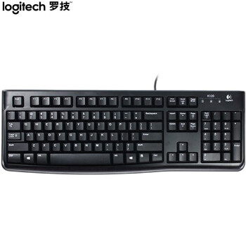 联想罗技（Logitech）K120键盘有线 1.5米防泼溅设计 USB即插即用 办公键鼠套装