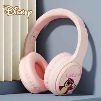 迪士尼（DISNEY）头戴式无线蓝牙耳机电竞游戏重低音乐运动降噪电脑网课学习耳机 通用华为小米H2【粉色草莓熊】