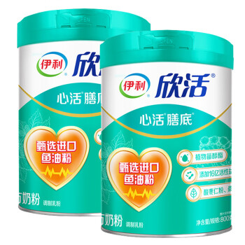 伊利欣活中老年心活膳底配方奶粉800g罐装营养早餐补充钙质