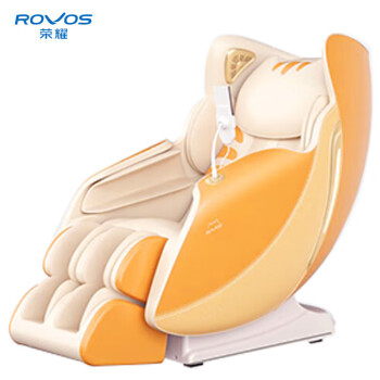 荣耀 按摩椅家用企业定制全身太空舱电动机械手SL导轨按摩椅 R6508 萌趣橘
