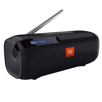 JBL TUNERFM 无线蓝牙音箱 便携式FM收音机 电脑音响 老人学生机 带背光显示屏礼物送父母 黑色