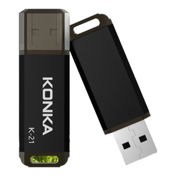 康佳（KONKA）8GB USB2.0 U盘K-21黑色 招标投标小容量电脑车载办公U盘