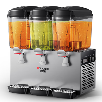 德玛仕 DEMASHI 全自动三缸果汁机 多功能饮料机 冷暖饮机 三缸冷热双温喷淋款GZJ351