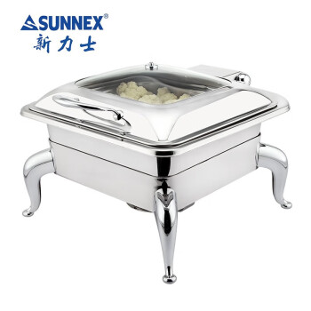 SUNNEX 热娜亚系列方形餐炉布菲炉5.5升合金腿保温炉早餐炉W35300电加热